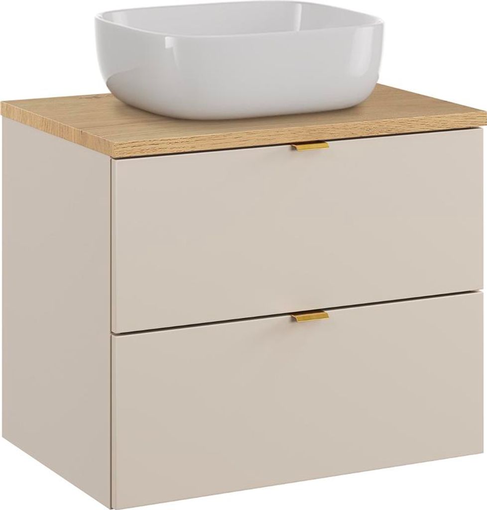 Waschtisch 60.6cm Azel mit 2 Schubladen, Kaschmir