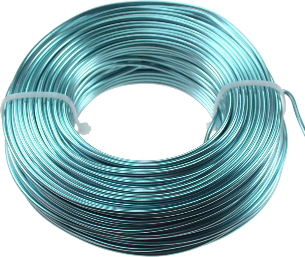 60m Aluminiumdraht Ø 2mm Aludraht Basteldraht Dekodraht Schmuckdraht eisblau