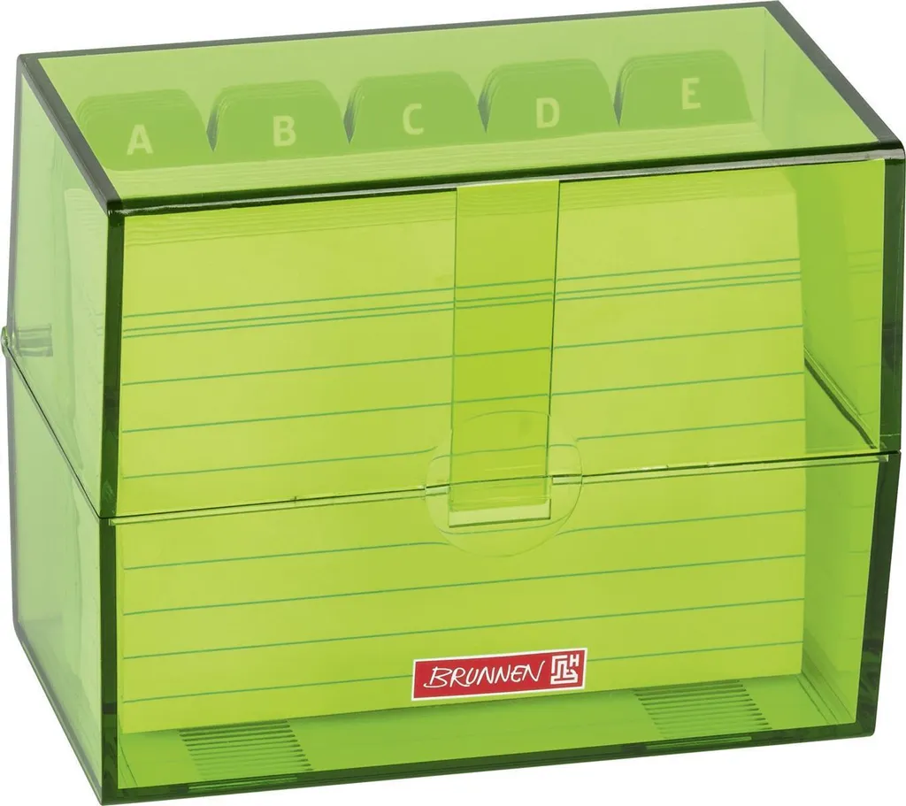 Boîte à fiches A7 BRUNNEN avec Index Alphabétique - Pack Éco de 3