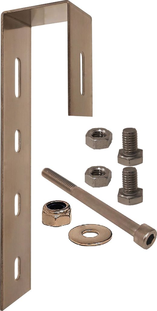 1er Pack Solarmodul Edelstahl Haken, Balkonkraftwerk Halterung für eckige Balkongelände – Universal Solarmodul Haken, Solarpanel Befestigung, B...