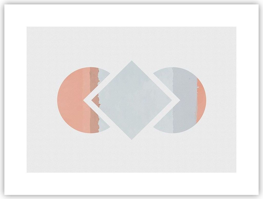 Poster - Poster ohne Rahmen - Stück Geometrisch Diamant - 40x30 cm - Wand Bild - Wanddeko - Wandbilder - Kunstposter - Wandposter - Bilder - Kunst...