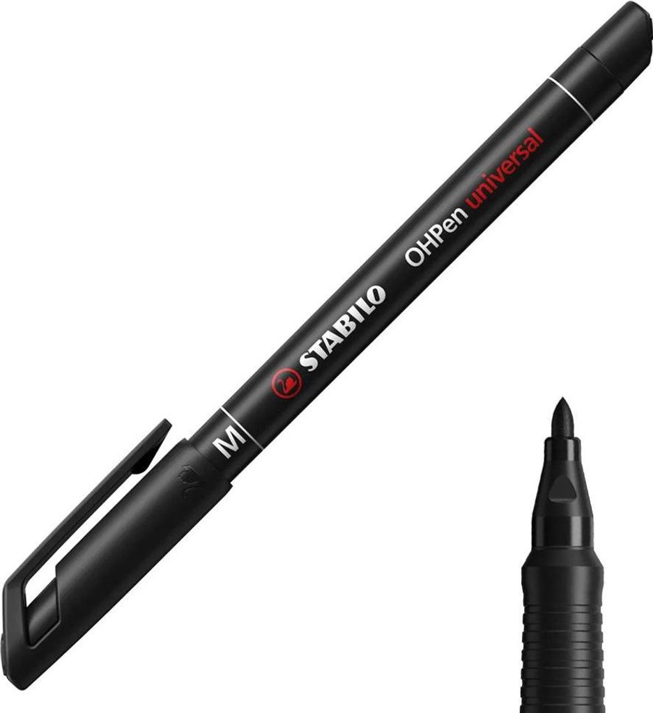 STABILO® OHPen, universeel, medium/843-46, zwart, 1 mm Productafbeelding 