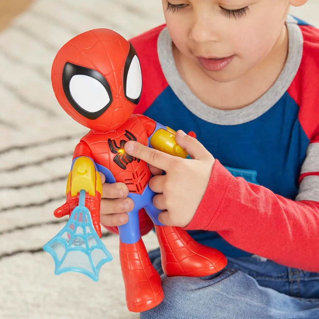 Figurine Spidey 25 cm Interactive avec Sons et Lumières Marvel F8317 Rouge - 9