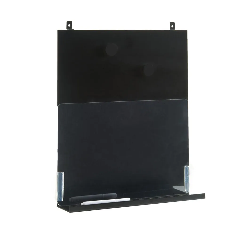 Millex Tableau Magnétique Noir avec Étagère Intégrée 30 x 7 x 36,5 cm