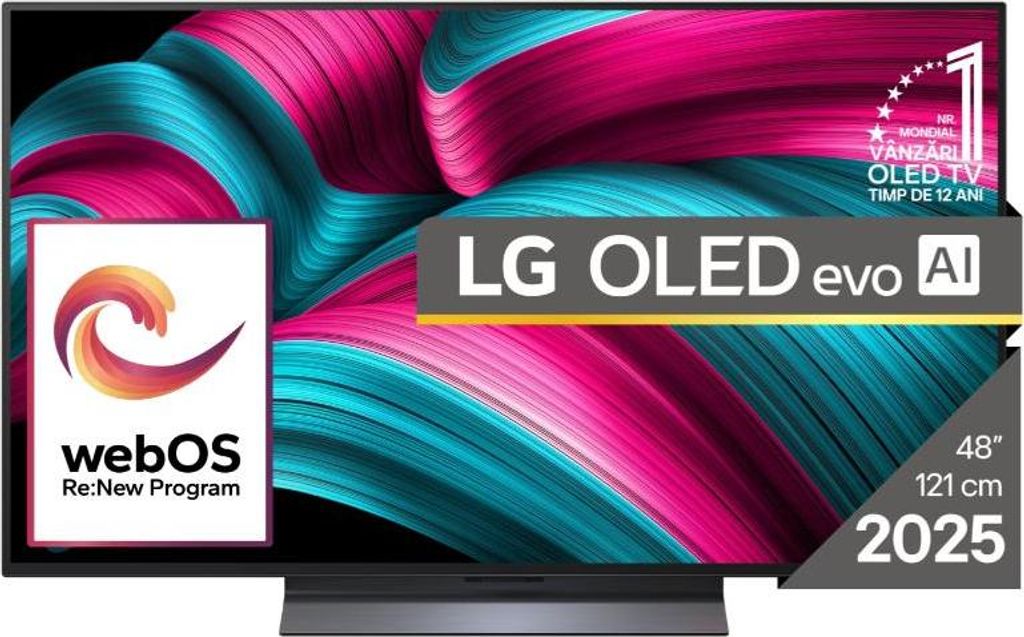 LG OLED evo AI OLED48C51LA, 121,9 cm (48"), 3840 x 2160 Pixel, OLED evo, Smart-TV, WLAN, Schwarz