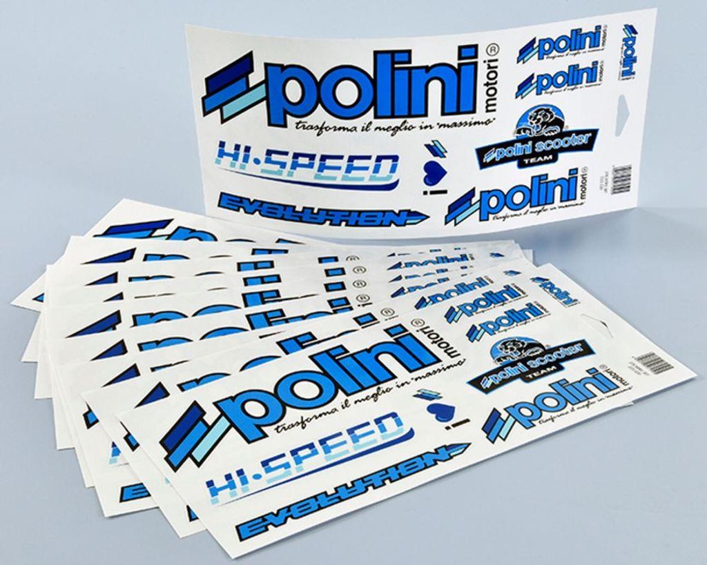 SP 1061924 POLINI Blue Line Aufkleber passend fuer PEUGEOT DJANGO 50 2T Replica
