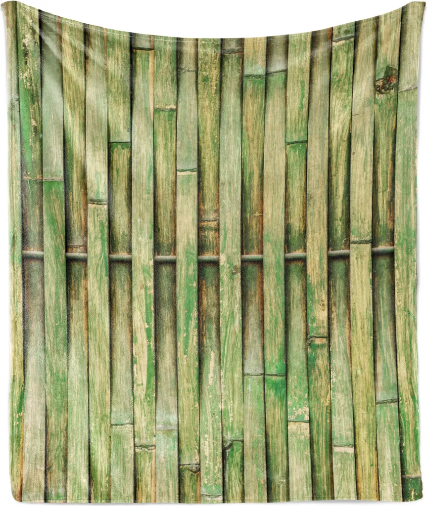 Plaid Botanico ABAKUHAUS Verde Kaki 175x230 | Arredo Jungle Chic