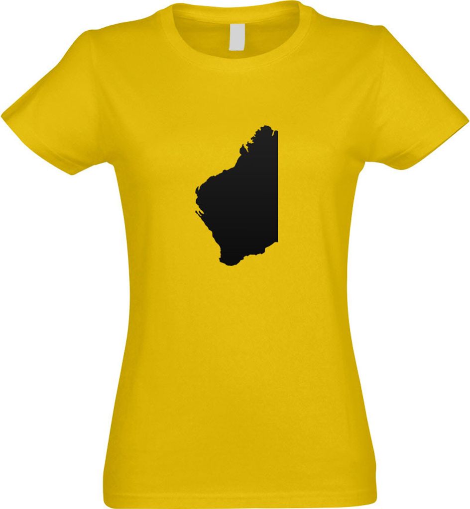 Kiwistar - T-Shirt tailliert - Damen - gelb - Western Australia - Australien - mit Motiv Bedruckt - Funshirt Design - Sport - Freizeit - Damen - M