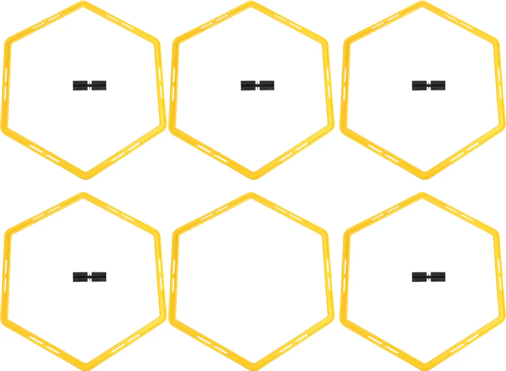 Anneau de Vitesse Hexagonal 6 Pcs pour Entraînement Agilité Football