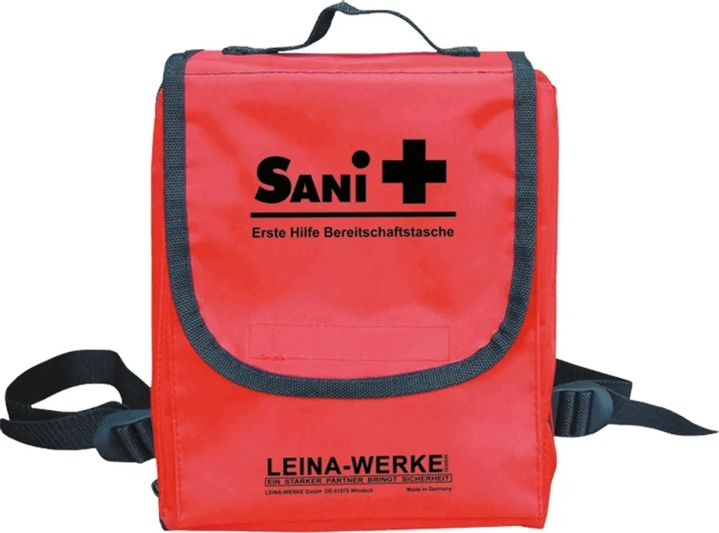 Mini Kit Pronto Soccorso LEINA SANI 26 Pezzi | Design Rosso Compatto