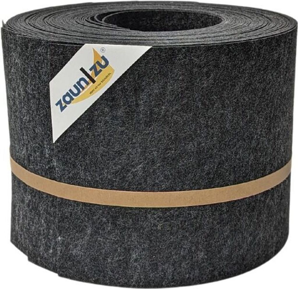 Doppelstab Sichtschutz zaun|zu Design-Vlies 10x Einzelstreifen 2,55m Zaunblende Schwarzgrau 10x 2,55m