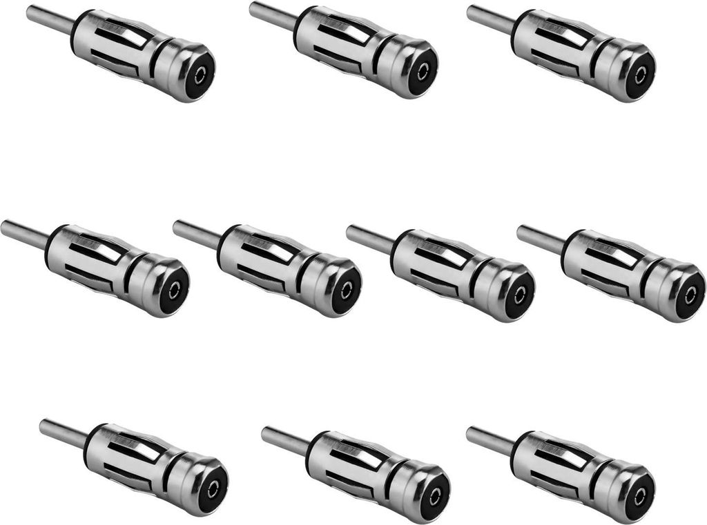 Audioproject A274-25 - 10 x Antennenadapter ISO -> DIN Universal gerader Antennenstecker