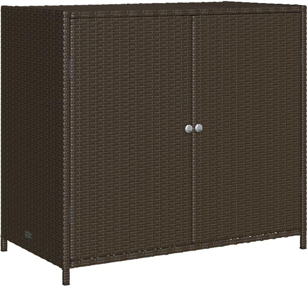 vidaXL Szafka ogrodowa brązowa 83x45x76 cm z polirattanu Zdjęcie produktu 