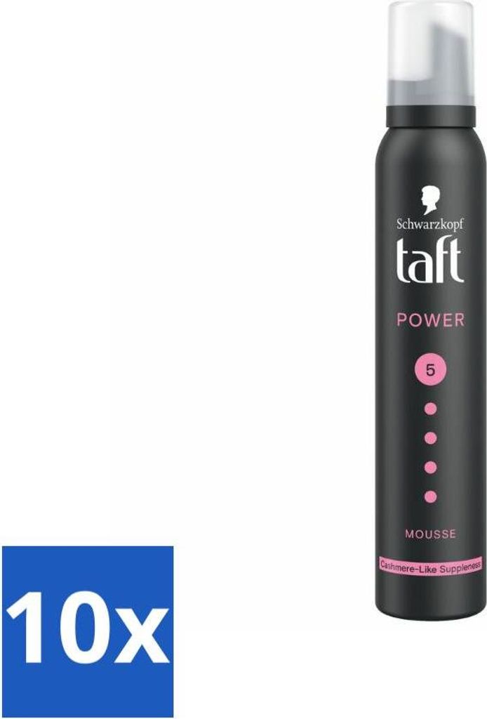 Taft - Haarschaum - Power 5 - Seidiger Halt - 200 ml - Vorteilspack - 10 Stücke