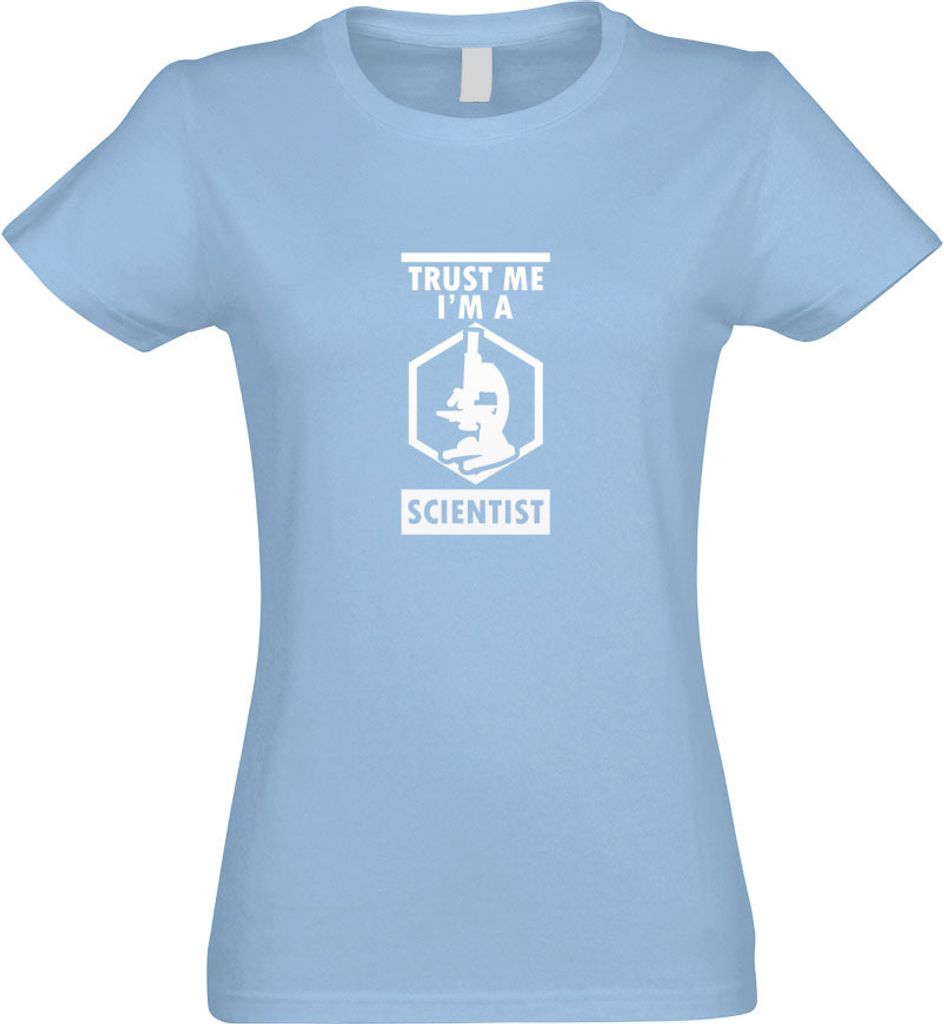Kiwistar - T-Shirt tailliert - Damen - himmelblau - Trust me, im a Scientist - mit Motiv Bedruckt - Funshirt Design - Sport - Freizeit - Damen - L