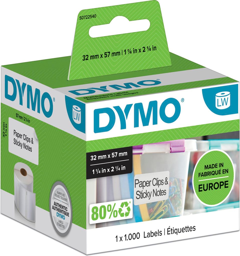 DYMO Orignal LabelWriter Mehrzwecketiketten | 57 mm x 32 mm Produktbild 
