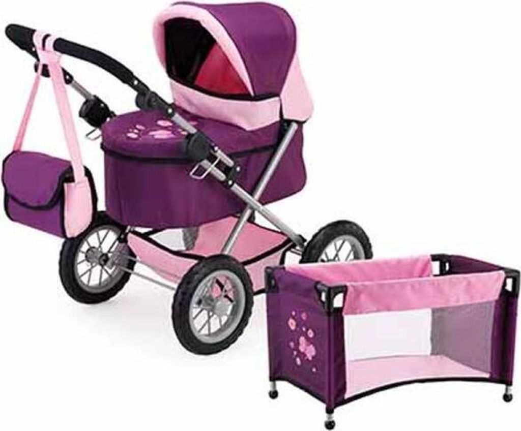 Bayer Design 1305701 - Poussette de poupée Trendy, prune Image du produit 