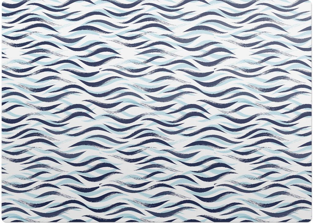 Wellenlinien – Bodenschutzmatte – Rutschfest – Schutzmatte für Büro – Vinylmatte – Stuhlunterlage – 140 x 100 cm