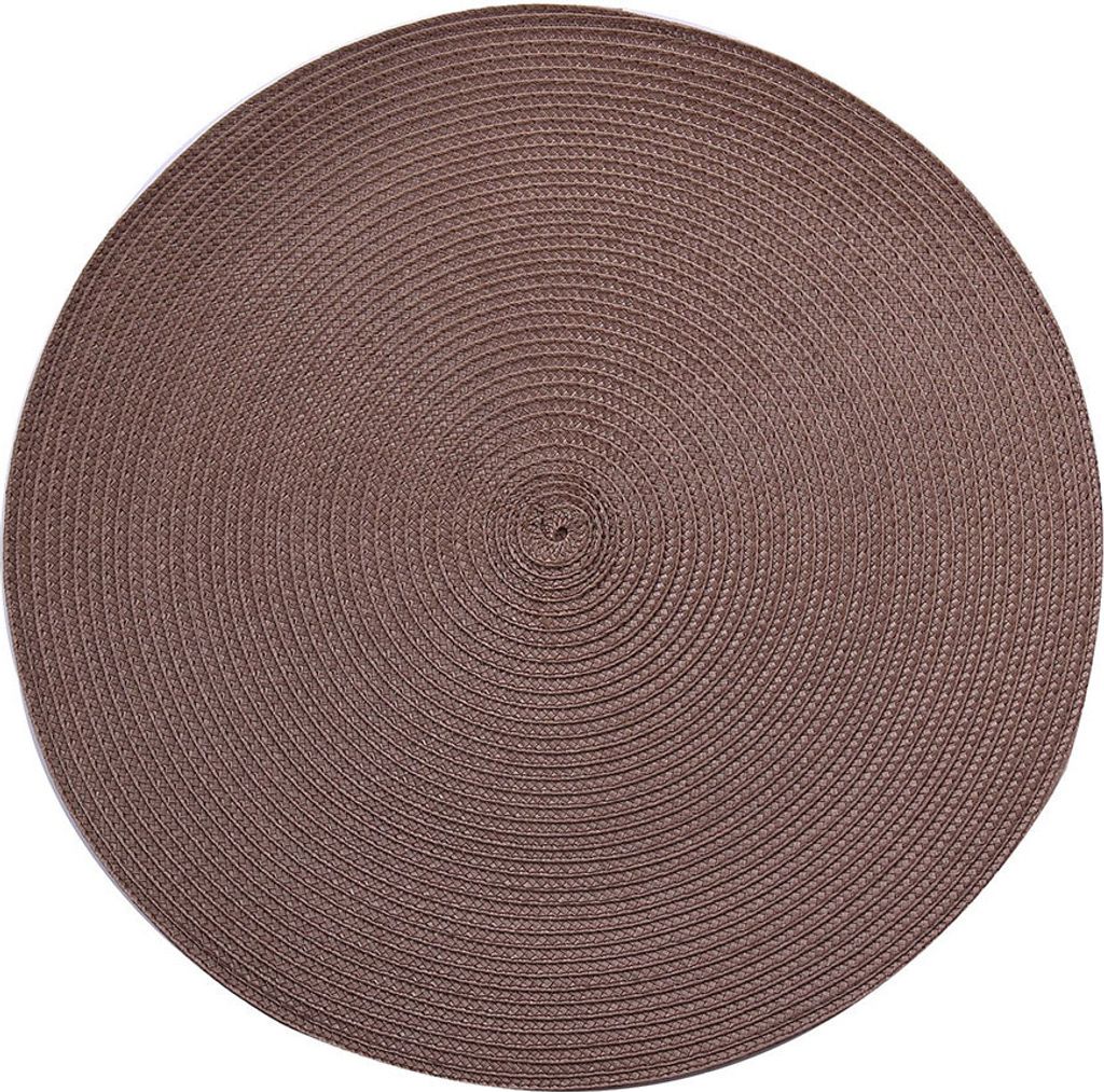 Runde Form PP Wärmeisolierung Anti-Rutsch-Pad-Untersetzer Tischschüssel Pfanne Platzieren Sie Matte-Beiger Kaffee