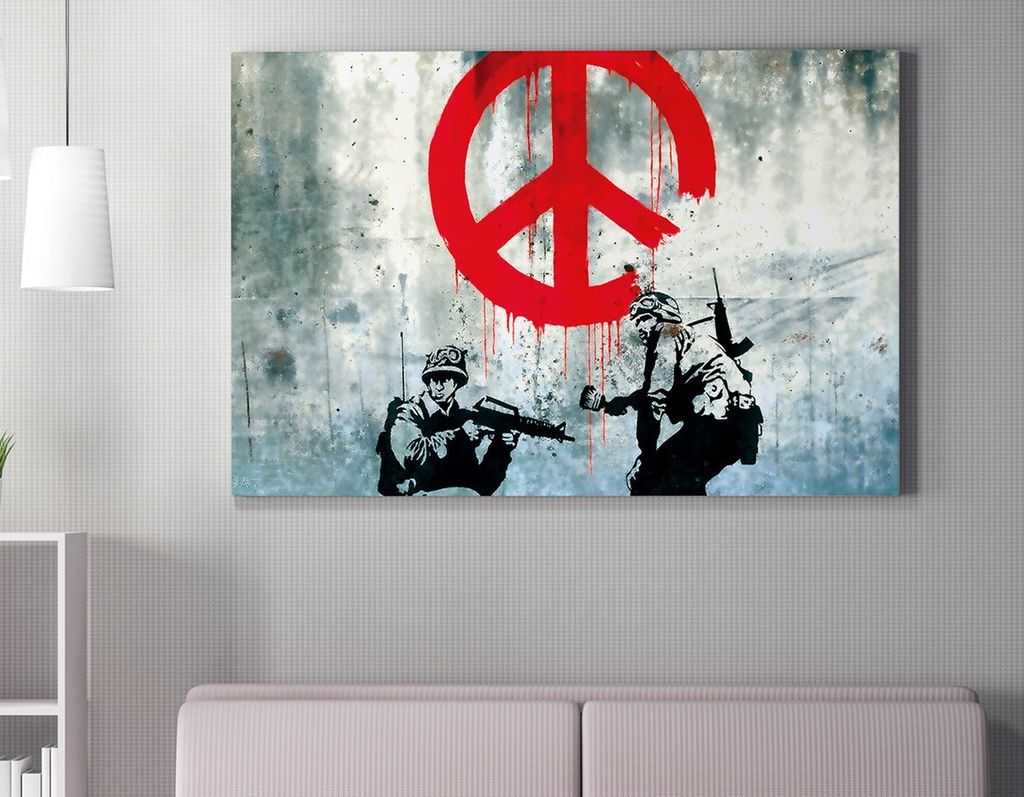 Wallity, WY126- BRS1242, Bunt, Leinwandbilder, 50 x 70 cm, 50% Baumwolle / 50% Polyester