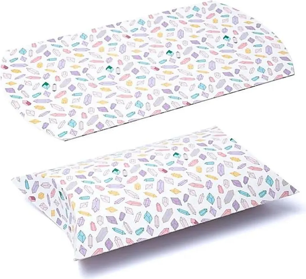 Boîte à Oreiller L Diamants Multicolores 23,5x20,3cm - Pack de 10 Pcs