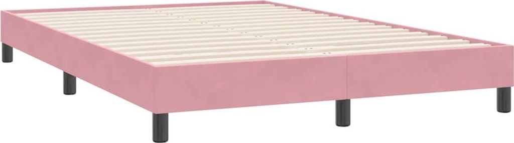 Bettgestell ohne Matratze Rosa 160x220 cm Samt
