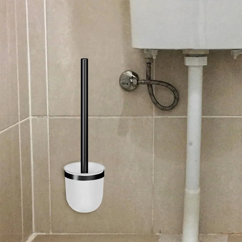 Porte-brosse de toilettes compact 9,5x9,5 cm en plastique résistant - 2