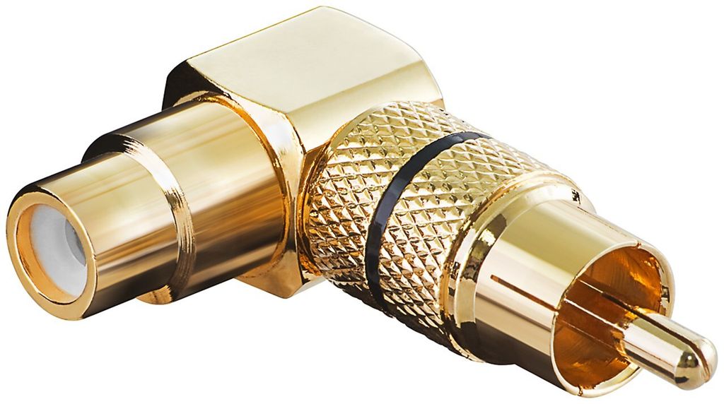 goobay Winkel Adapter Cinchstecker auf Cinchkupplung Image du produit 