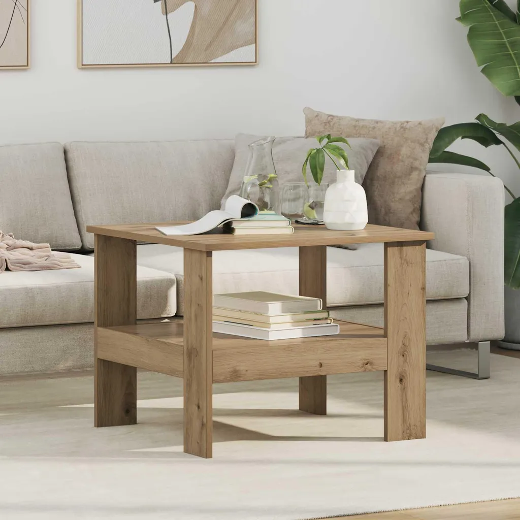Maison Exclusive - Tavolino Artisan in rovere 57 x 55 x 45 cm Materiale ligneo