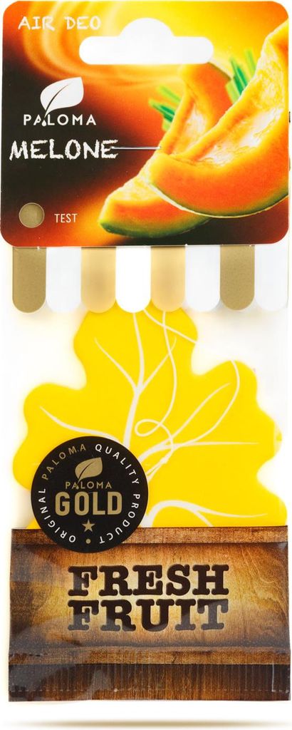 Paloma Gold Lufterfrischer mit Melonenduft fürs Auto - zum Aufhängen - Lang anhaltender Duft, mind. 2 Wochen - für Auto und Innenraum - 1 Stück...