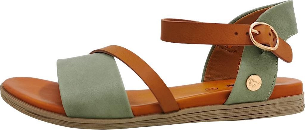 Mustang  Damenschuhe Sandalen Flach Grün Freizeit Productafbeelding 