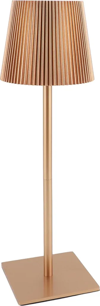 Lampe de table LED sans fil 3600mAh rechargeable dorée pour restaurant