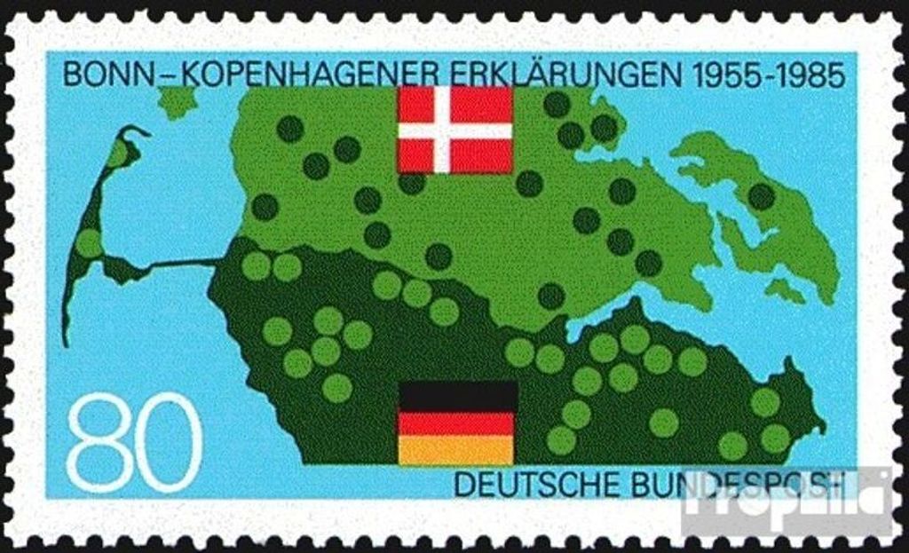 Briefmarken BRD (BR.Deutschland) 1985 Mi 1241 (kompl.Ausgabe) postfrisch Bonn-Kopenhagener Erklärungen