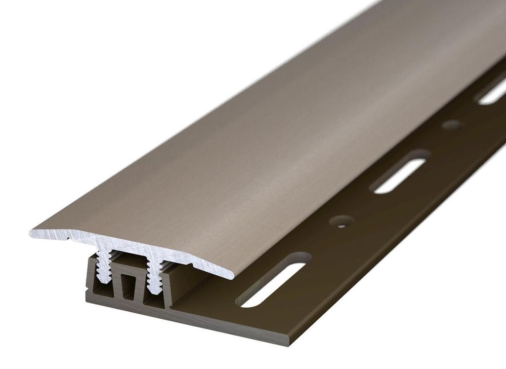 Carl Prinz Übergangsprofil 322 Edelstahl matt 100 cm | 27 mm | Aluminium | Clip-System | für 4-7,5 mm Belagshöhe