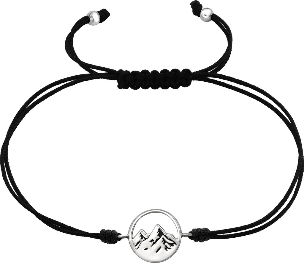 Armband mit silbernem Bergmotiv