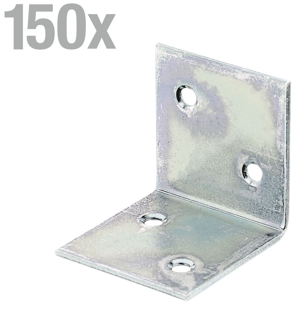 Alberts 150 x Breitwinkel sendzimirverzinkt 40 x 40 x 40 mm – Möbelwinkel