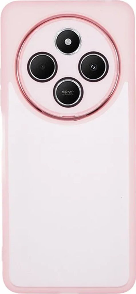 Hülle für Xiaomi Redmi 14C / Xiaomi Poco C75 - Phonesta Translucia Semi-Transparent Back Cover mit Kameraschutz - Transparent/Rosa