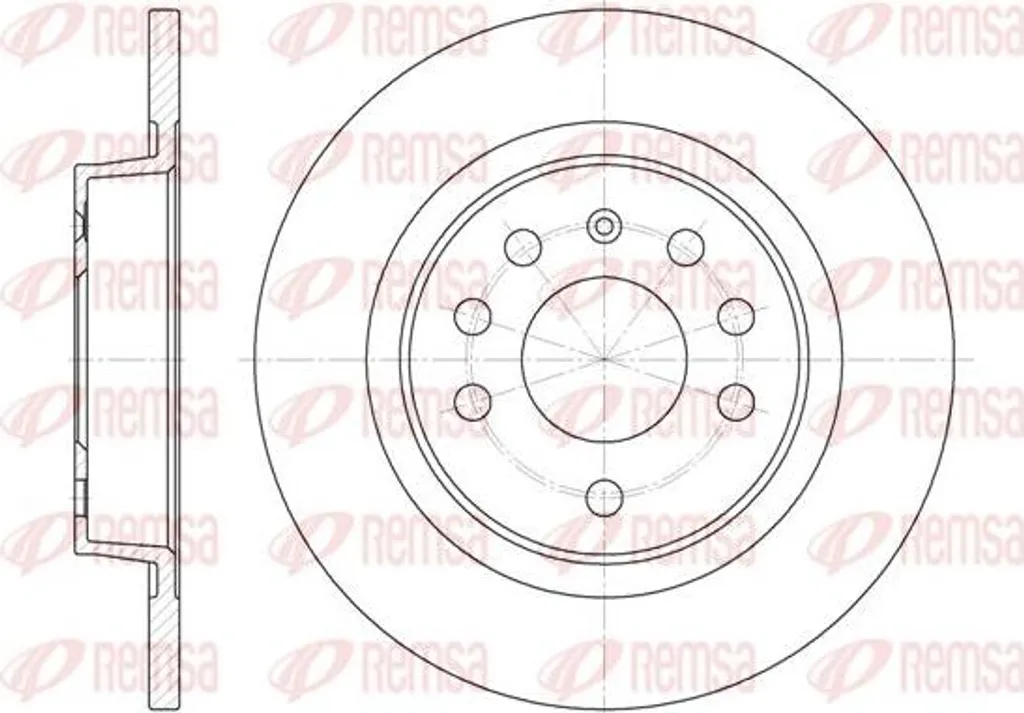 Disque de frein antibruit REMSA pour berline Fiat Croma et Signum
