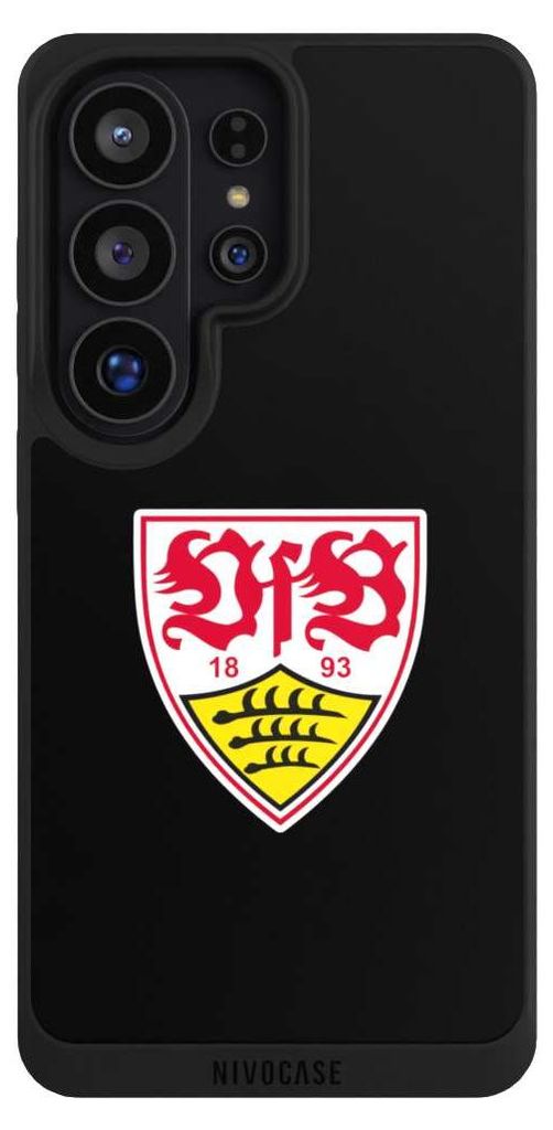 NIVOCASE Handyhülle für Samsung Galaxy S26 Ultra Hülle NIVOpure Case Schwarz Offizielles Lizenzprodukt VfB Stuttgart Wappen