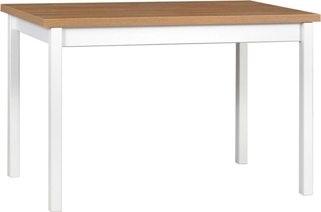 BETTSO Eleganter Moderner Esstisch MAX III in Eiche grandson mit weißen Beinen für das Esszimmer