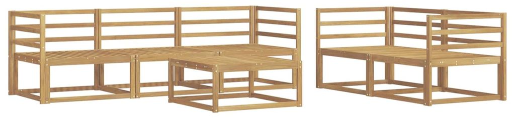vidaXL Outdoor-Sofagarnitur 6 pcs Weiß