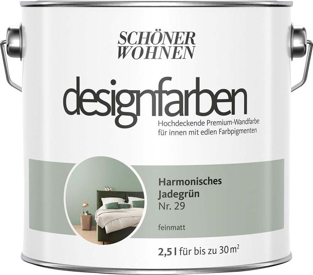 Schöner Wohnen Designfarben 2,5 Ltr. Harmonisches Jadegrün Produktbild 