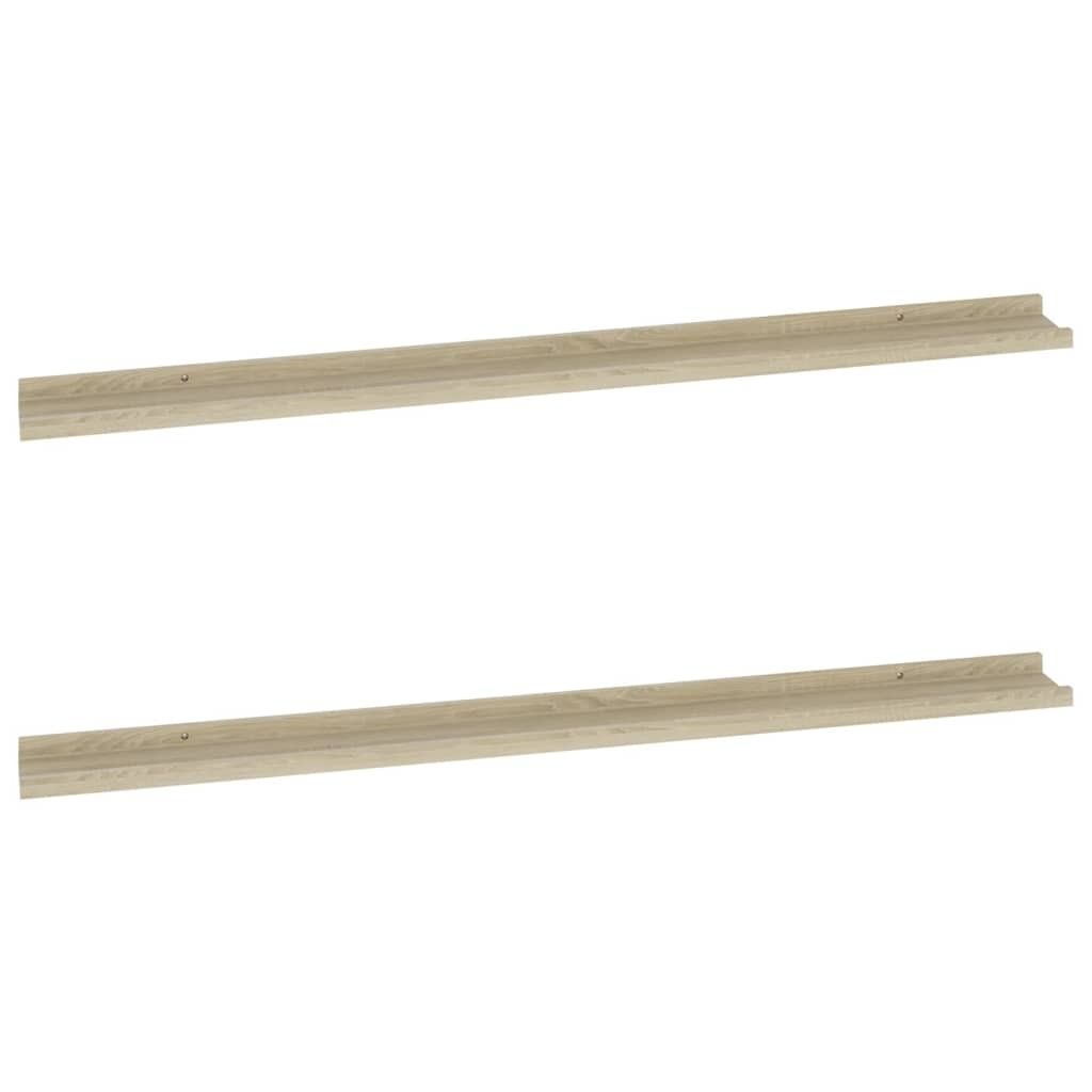 vidaXL Mensole a muro 2 pezzi rovere Sonoma 115x9x3 cm Immagine del prodotto 