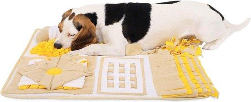 Suchmatte für Hunde, Fütterungsteppich, Trainingsmatte, braun, groß