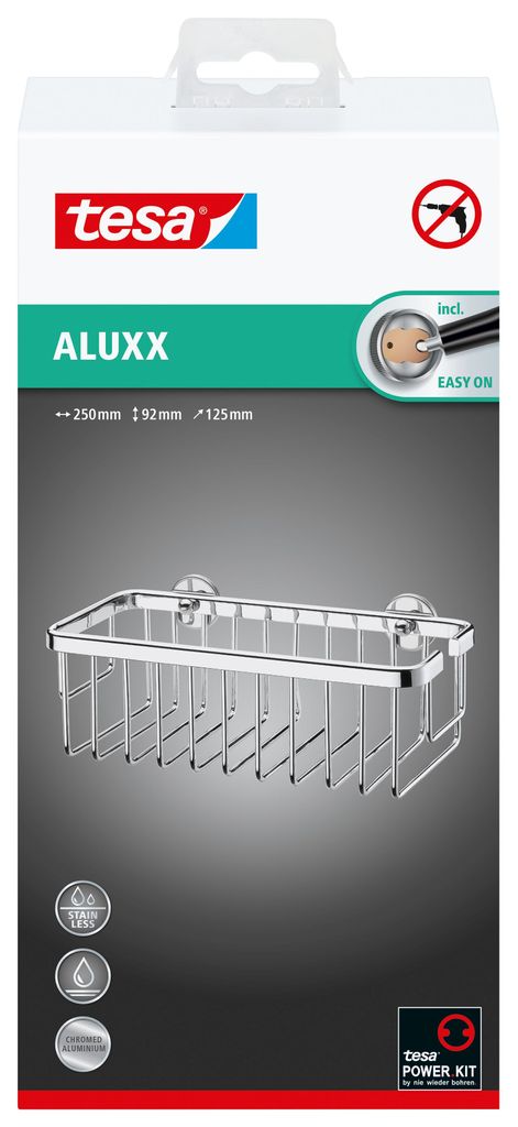 tesa ALUXX Ablagekorb einstöckig 4ec 92m x 250mm silber Zdjęcie produktu 