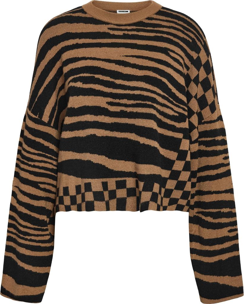 NOISY MAY Strickpullover mit weitem Schnitt und Muster Größe: XS
