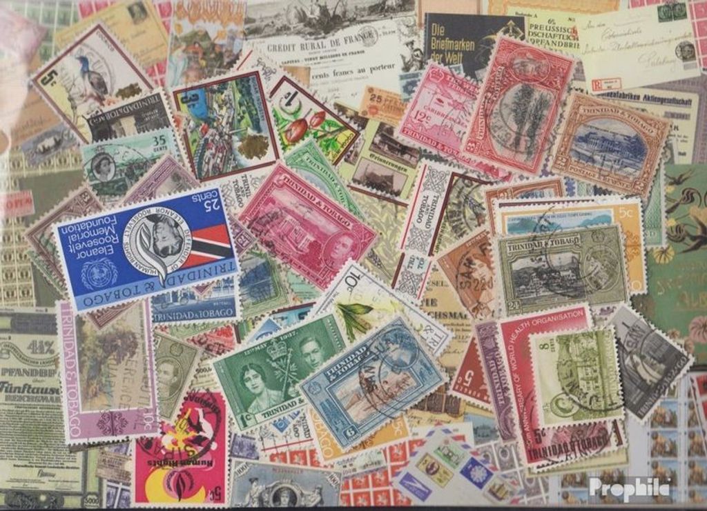 Briefmarken Trinidad und Tobago 50 verschiedene Marken