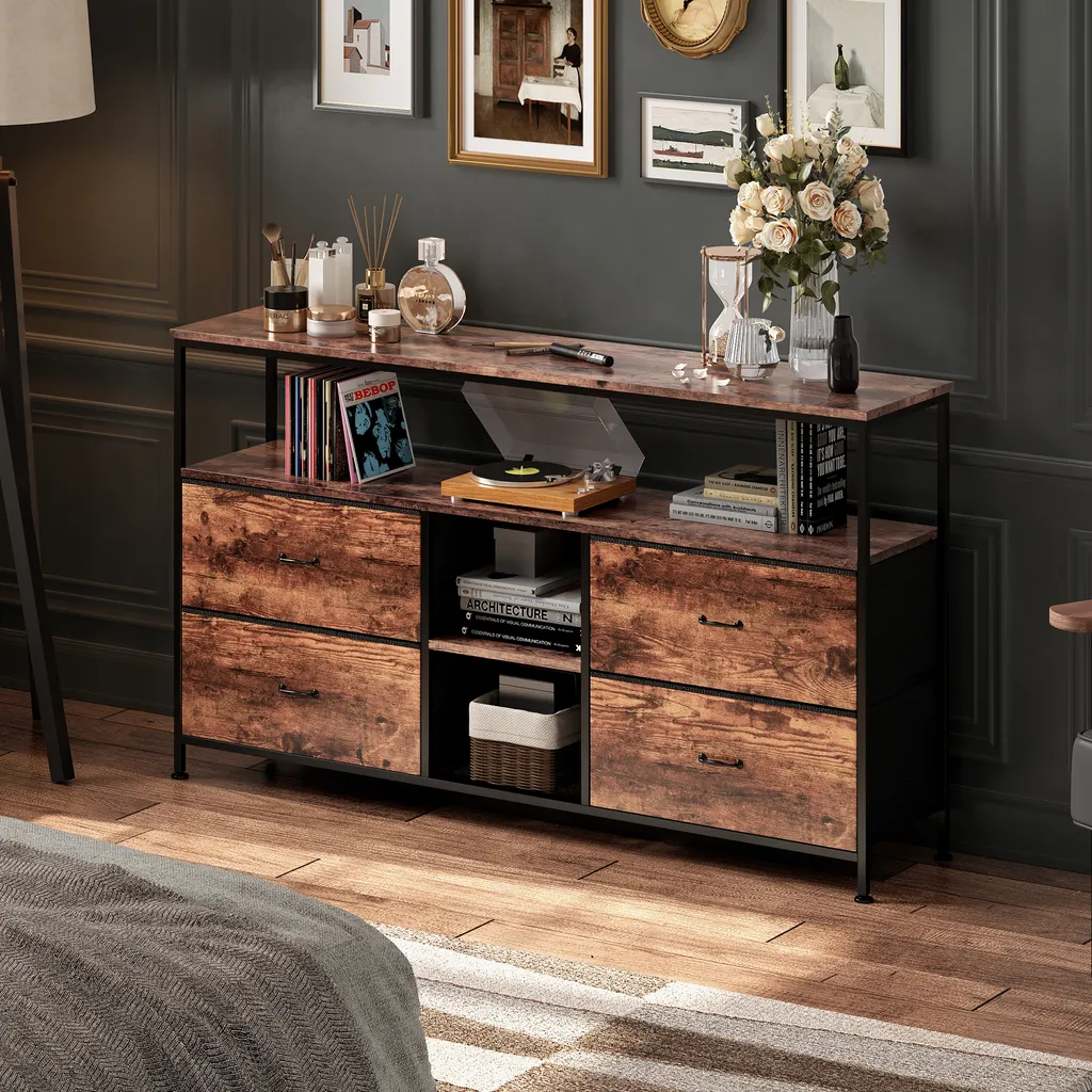 Mobile Contenitore Robusto ProximaX: Legno, Metallo e LED - Duraturo - 1