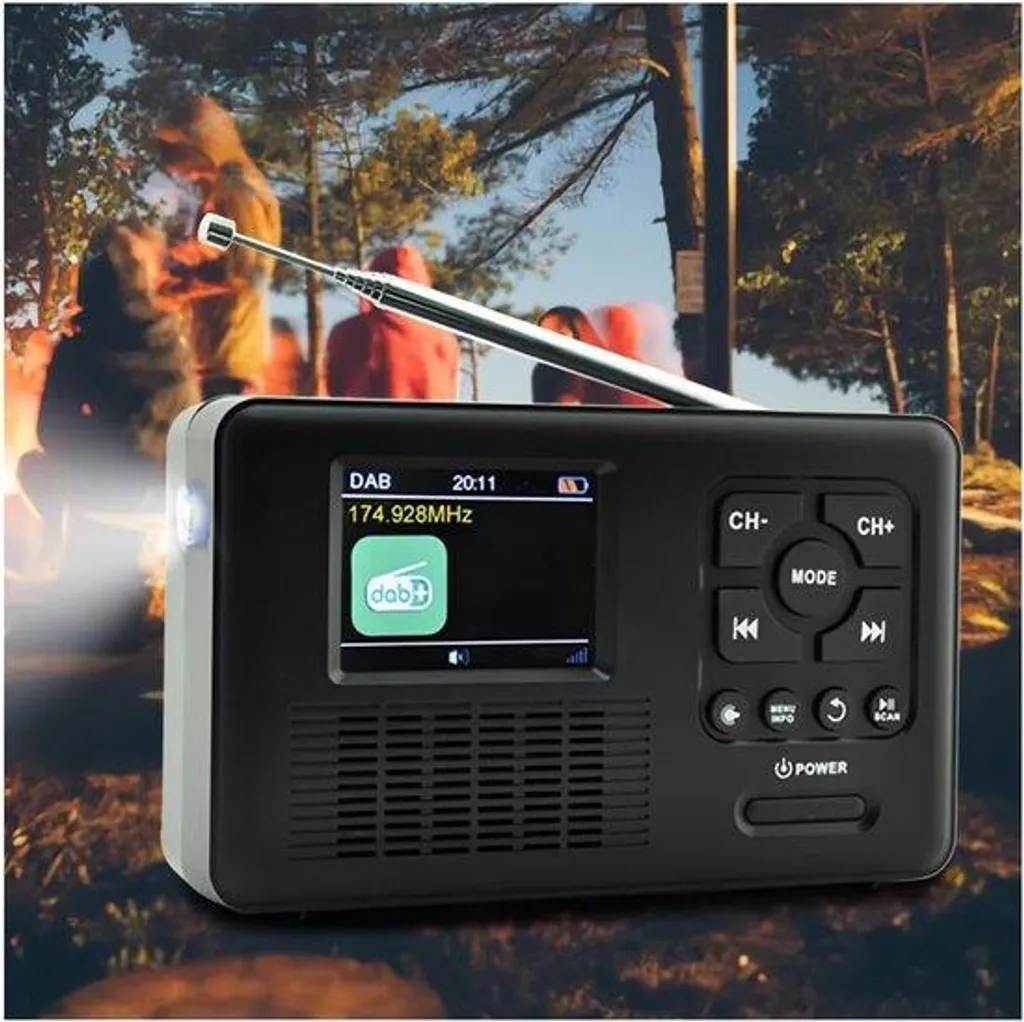 Radio solaire autonome DAB+ FM contre les pannes : Bluetooth et lampe