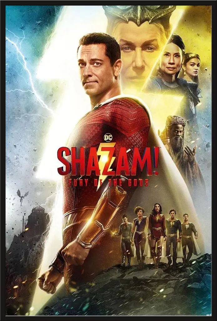 Affiche Shazam Fury Of The Gods encadrée sous verre acrylique Shinsuke